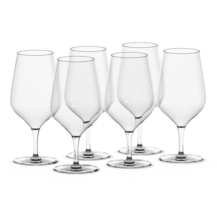 Holmegaard Cabernet Beer Glass, Clear, 21.6 Oz, 6 Pcs.