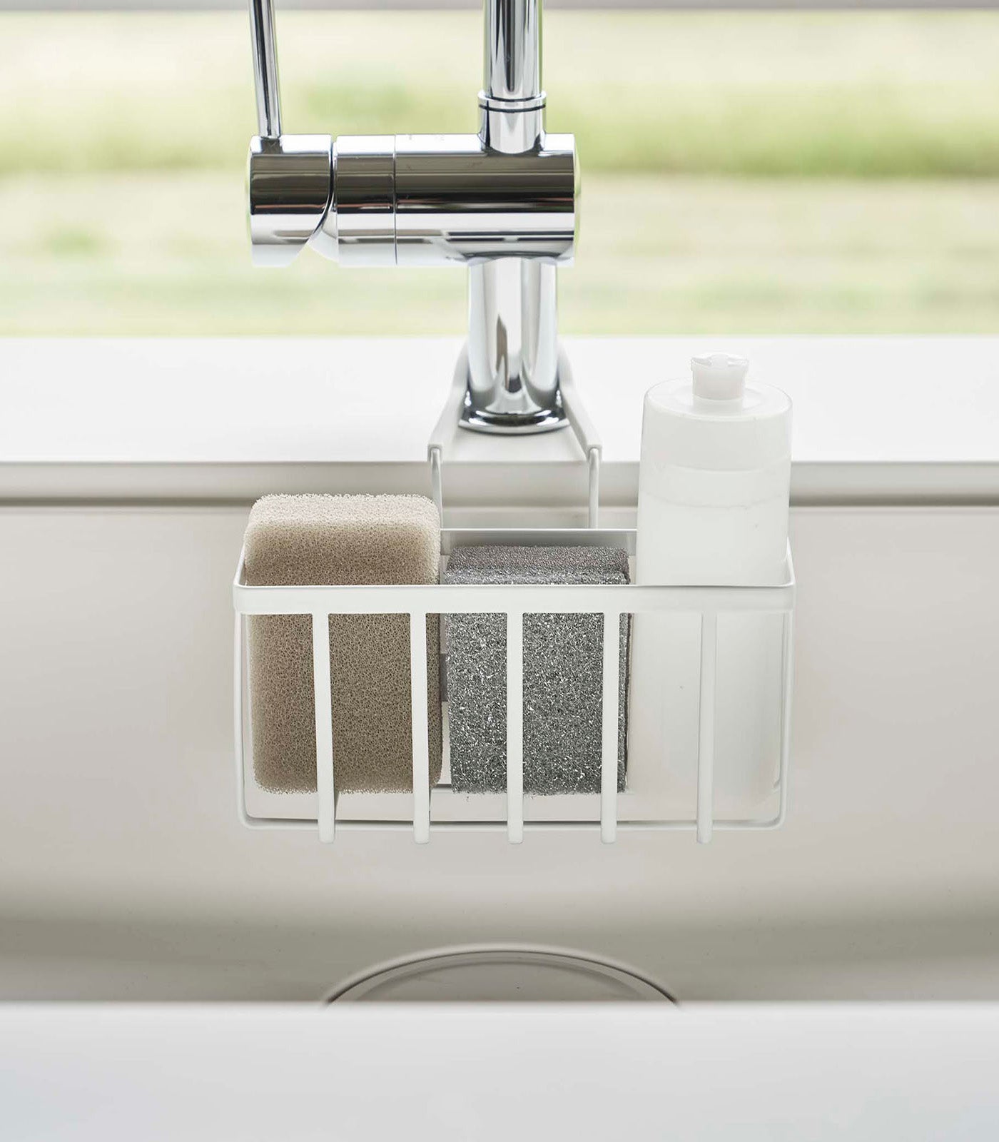 Yamazaki Home Faucet-Hanging Sponge Caddy