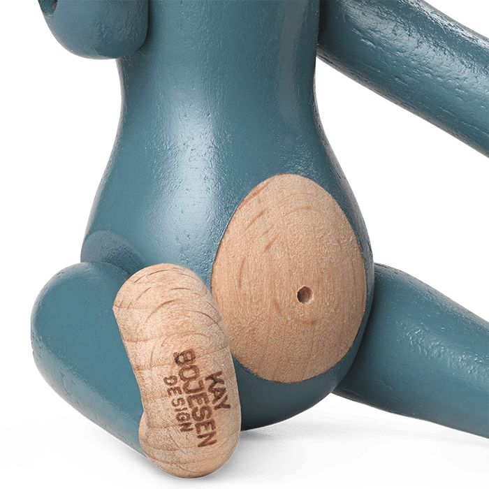 Kay Bojesen Vintage Monkey, Mini, Blue, H: 3.7"