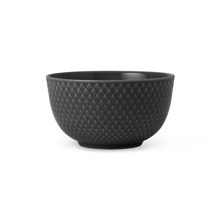 Lyngby Porcelæn Rhombe Earth Bowl, Slate, Ø: 4.3"