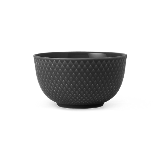 Lyngby Porcelæn Rhombe Earth Bowl, Slate, Ø: 4.3"