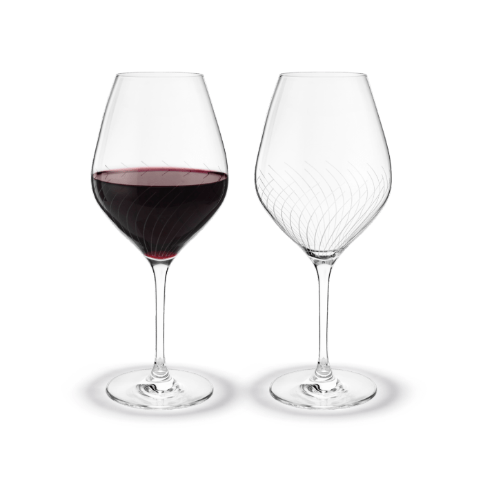 Holmegaard Cabernet Lines Burgundy Glass, Clear, 23.3 Oz, 2 Pcs.