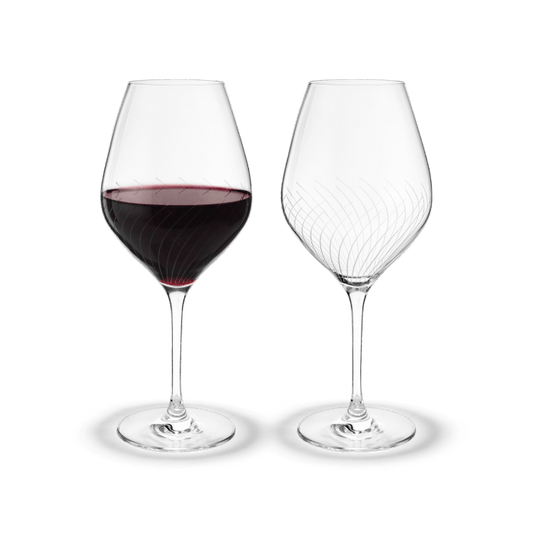 Holmegaard Cabernet Lines Burgundy Glass, Clear, 23.3 Oz, 2 Pcs.