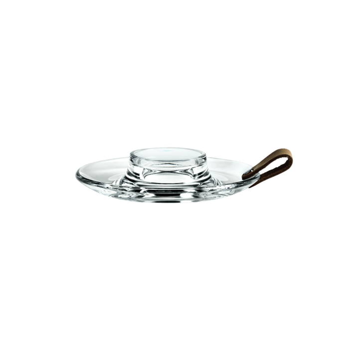 Holmegaard Design With Light Block Candleholder, Clear, D: 6.7"