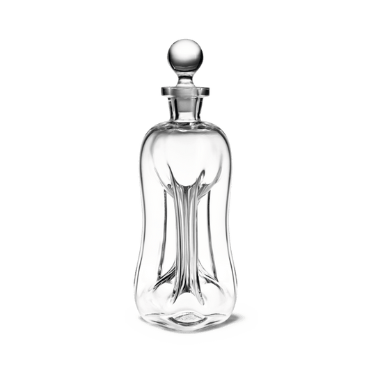 Holmegaard Klukflaske 3-Pillar, Clear, H: 10.2"