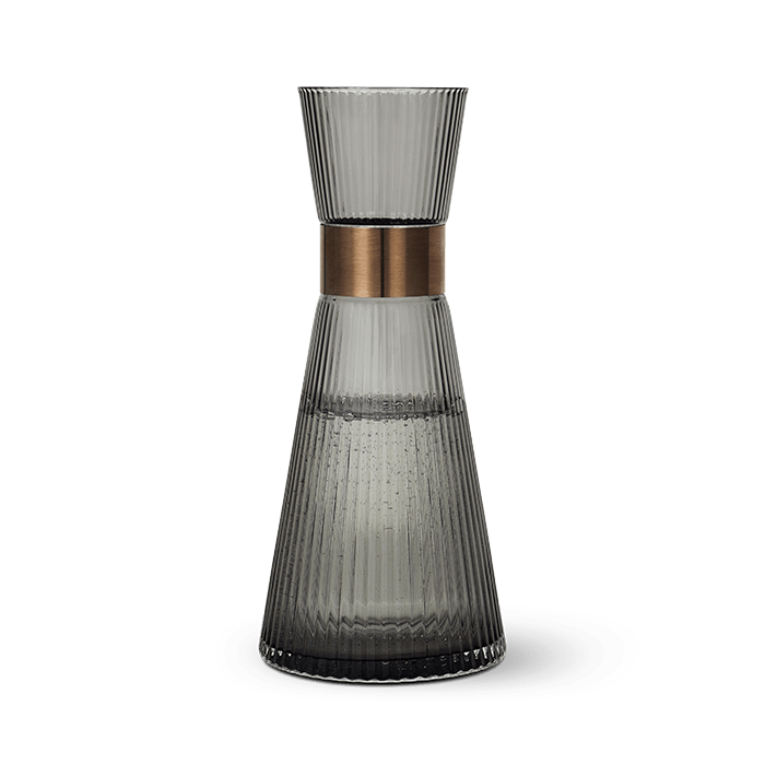 Rosendahl GC Nouveau Water Carafe Smoke H 10in Dia 4.5in 33.8 oz