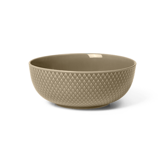 Lyngby Porcelæn Rhombe Earth Bowl, Clay, Ø: 6.1"