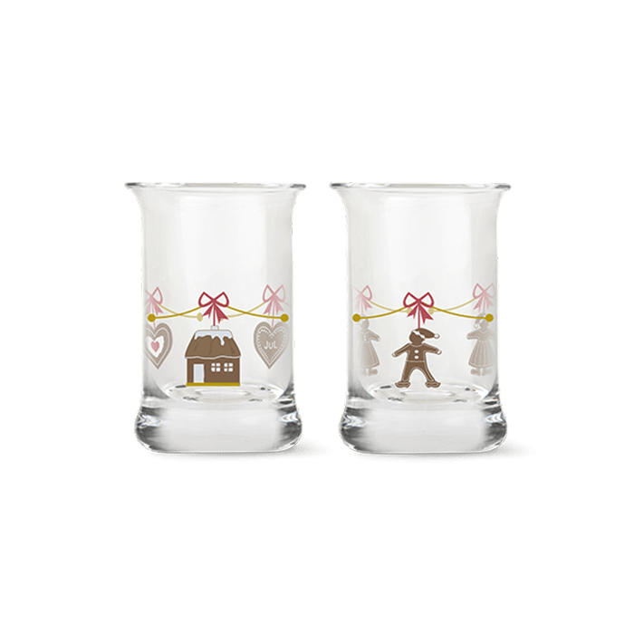 Holmegaard Christmas Dram Glasses, 1.1 Oz, 2 Pcs.