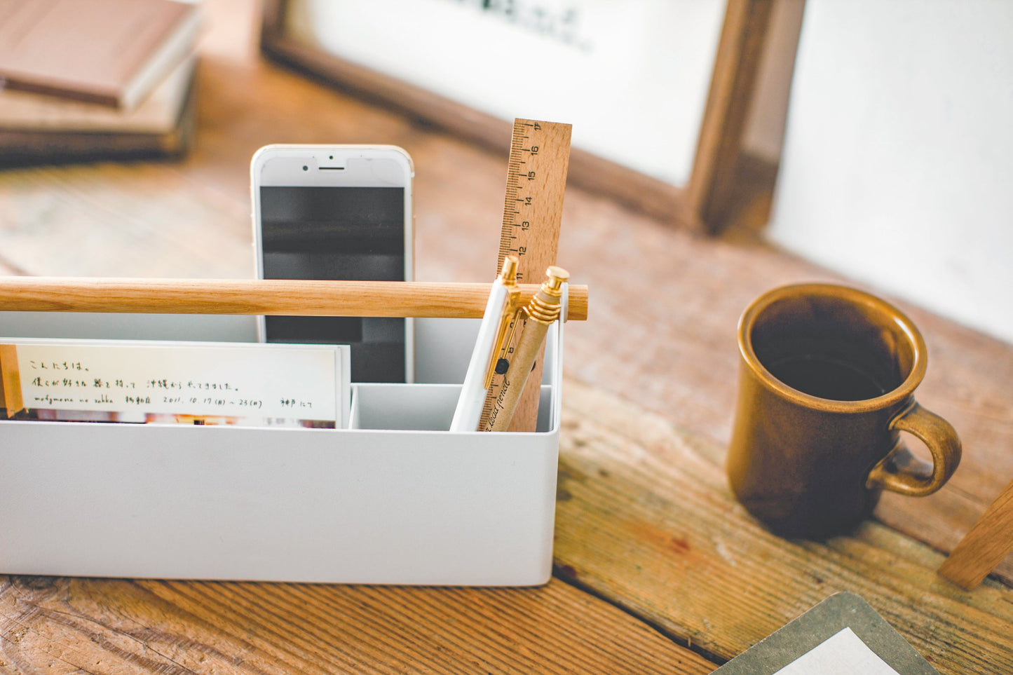 Yamazaki Home Pen and Desk Organizer Large