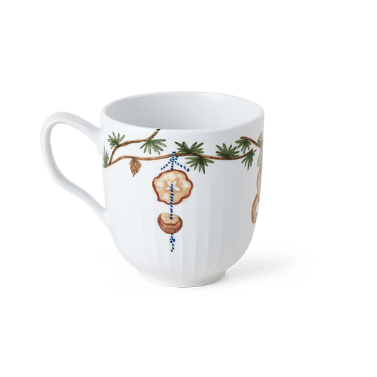 Kähler Hammershøi Christmas Mug, White with Decorations, 11.2 Oz