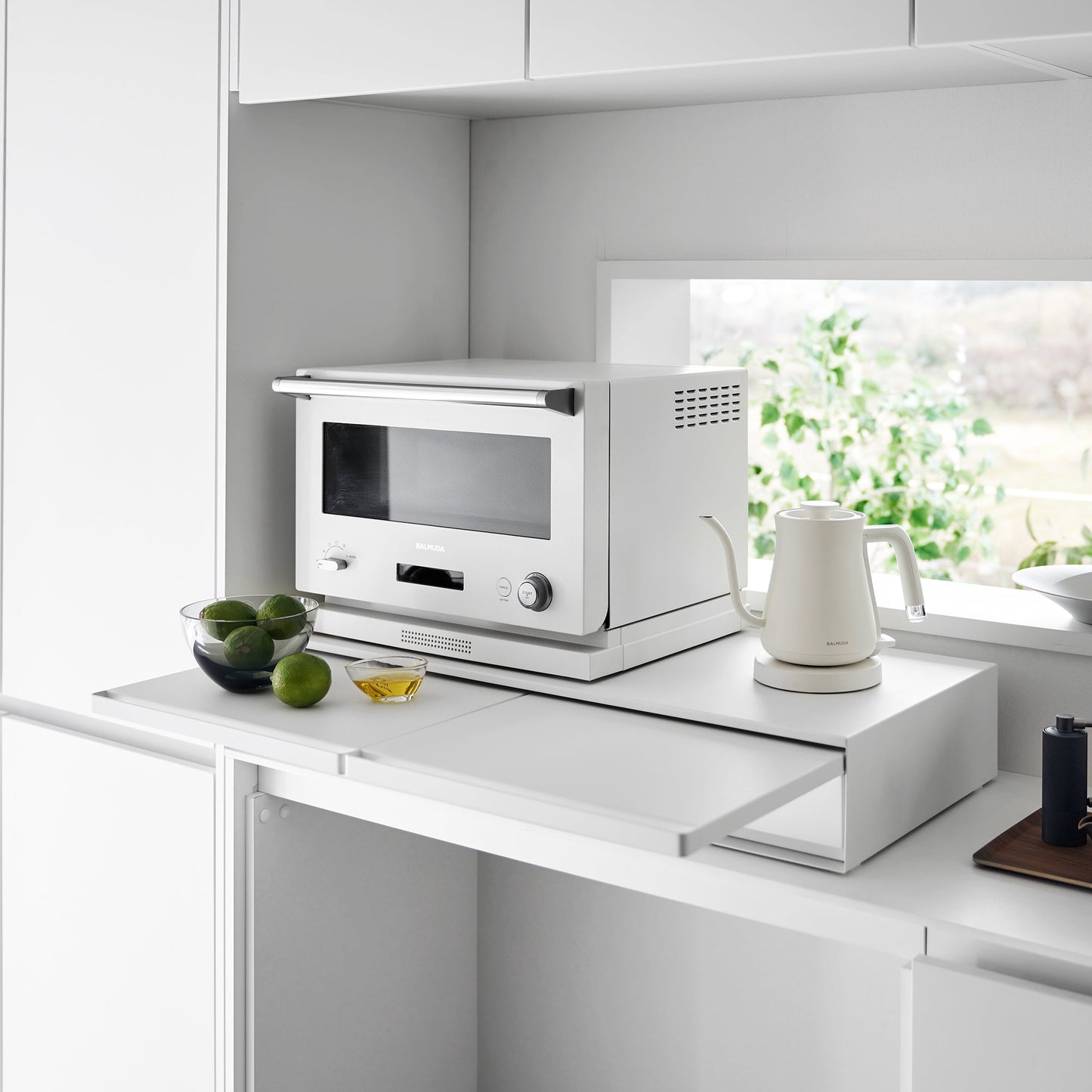 Yamazaki Home Wide Countertop Drawer with Pull-Out Shelf
