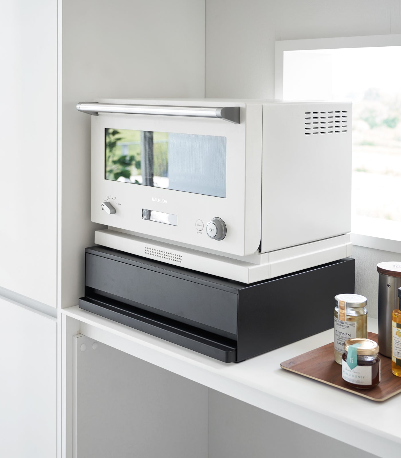Yamazaki Home Countertop Drawer with Pull-Out Shelf