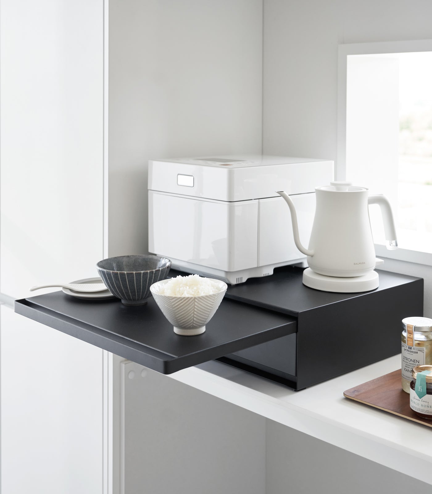 Yamazaki Home Countertop Drawer with Pull-Out Shelf