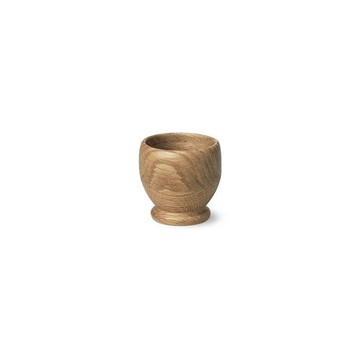 Kay Bojesen Menageri Egg cup, Oak, H: 2.2", 2 Pcs.