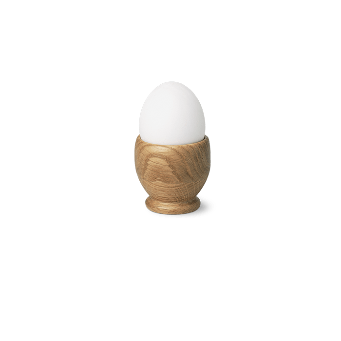 Kay Bojesen Menageri Egg cup, Oak, H: 2.2", 2 Pcs.