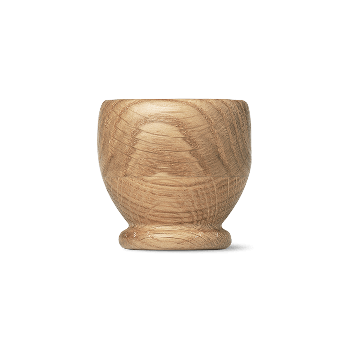Kay Bojesen Menageri Egg cup, Oak, H: 2.2", 2 Pcs.