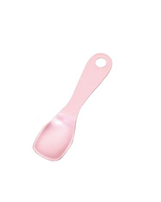 Enjoy-The-Best aluminum ice cream spoon on white background | Matte Pink