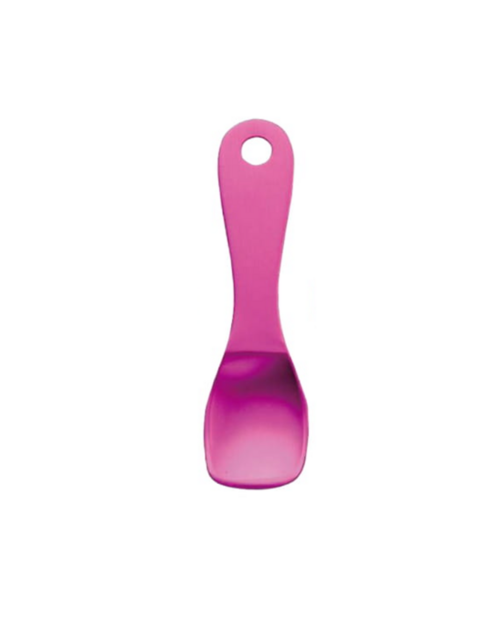 Enjoy-The-Best aluminum ice cream spoon on a white background | Pink