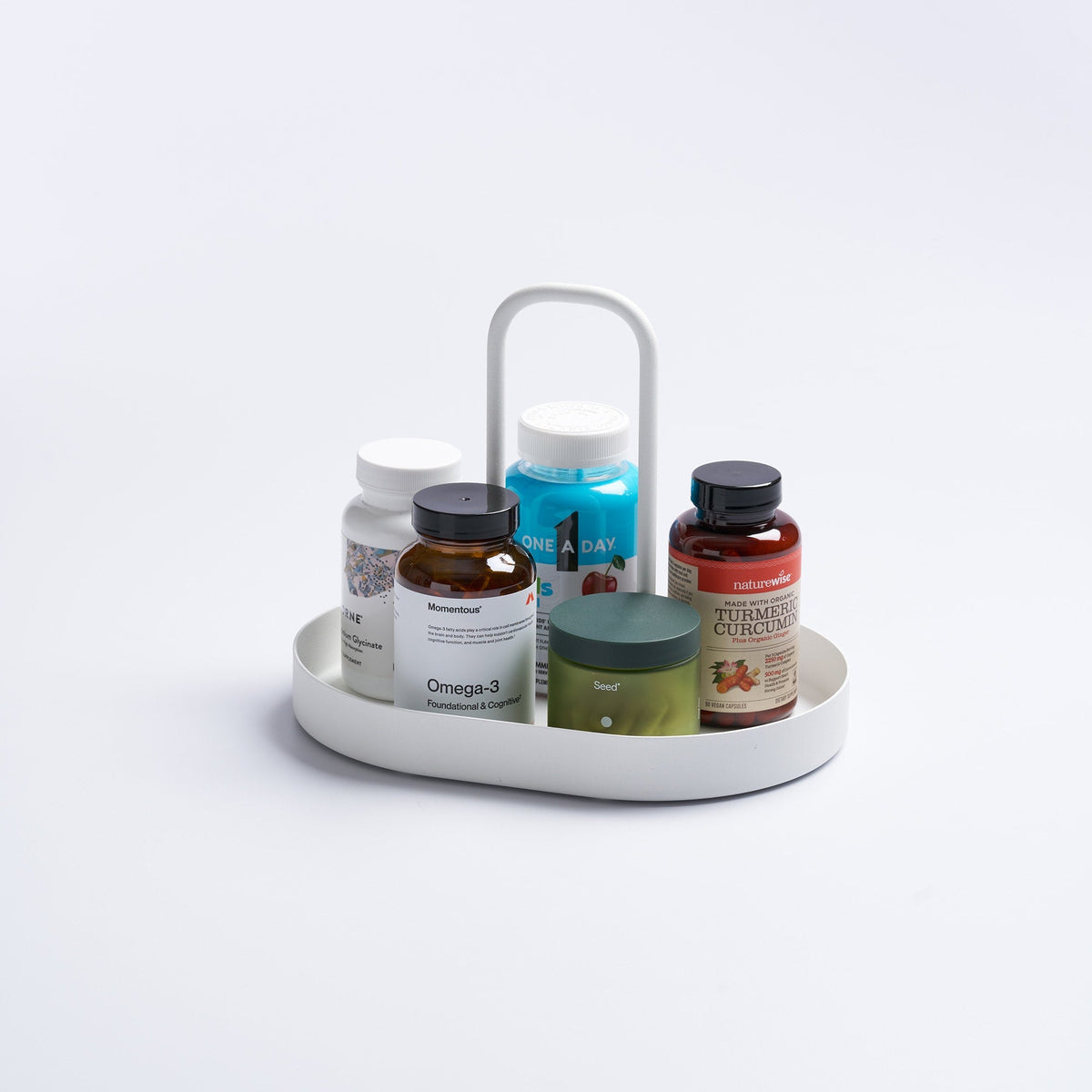Vanity Tray with Handle - Steel