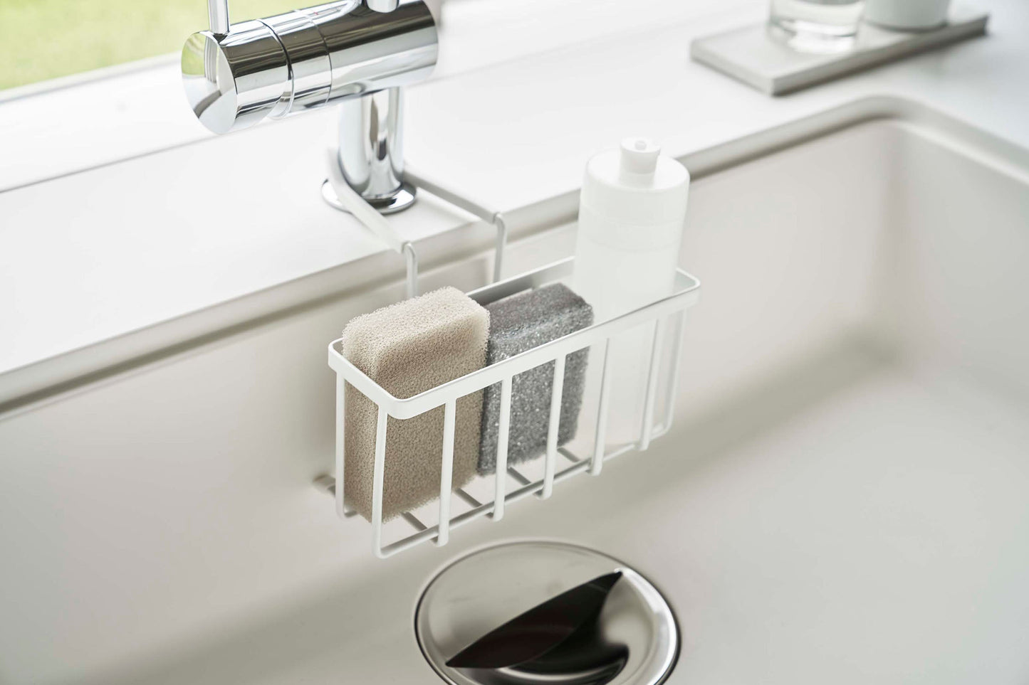 Yamazaki Home Faucet-Hanging Sponge Caddy