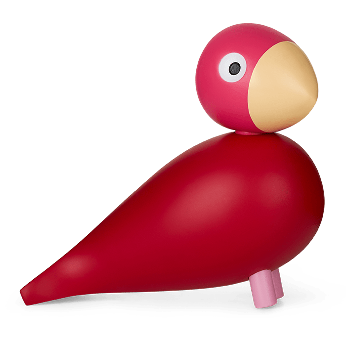 Kay Bojesen Year Bird Flora, Pink, H: 4.9"
