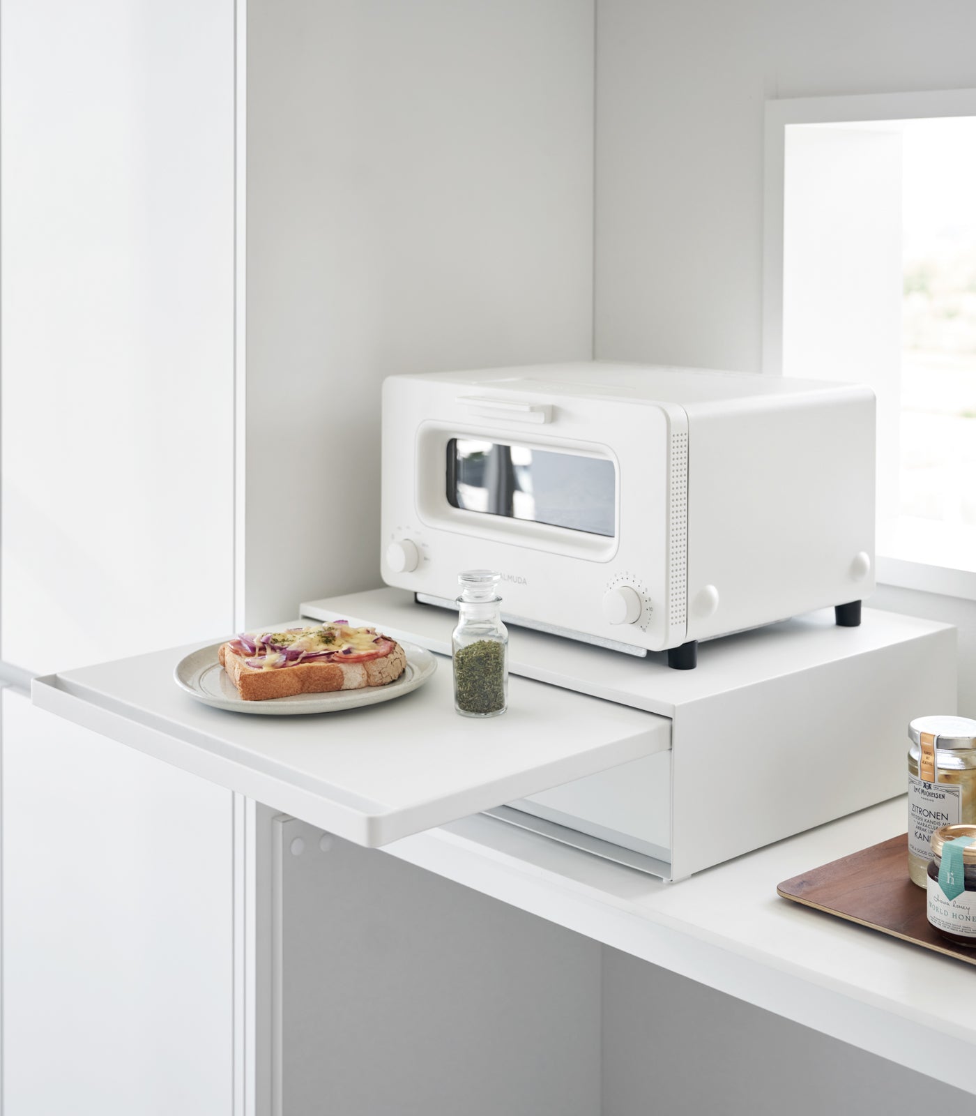 Yamazaki Home Countertop Drawer with Pull-Out Shelf