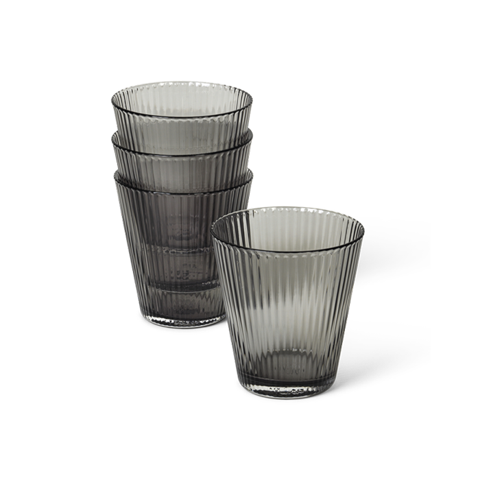 Rosendahl GC Nouveau Tumbler Smoke 4 Pcs H 3.7in Dia 3.5in 8.8 oz
