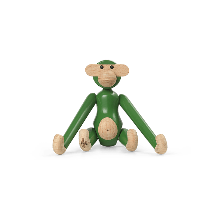 Kay Bojesen Vintage Monkey, Mini, Green, H: 3.7"
