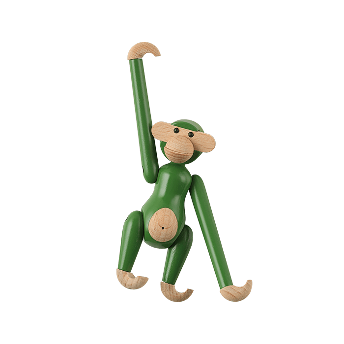 Kay Bojesen Vintage Monkey, Mini, Green, H: 3.7"