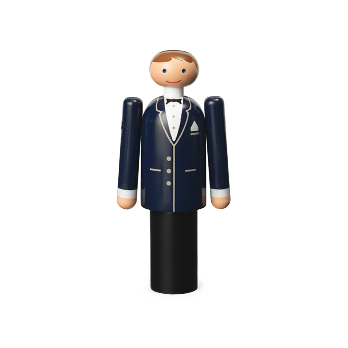 Kay Bojesen Groom, Blue/Black/White