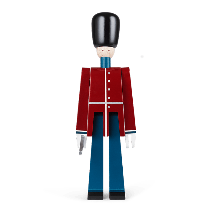 Kay Bojesen Guardsman With Sword, Red/Blue/White, H: 8.9"