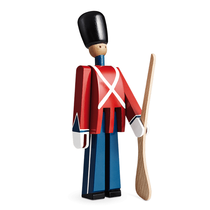 Kay Bojesen Guardsman With Gun, Red/Blue/White, H: 8.9"