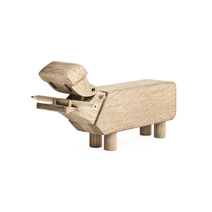 Kay Bojesen Hippo, Oak, H: 3.5"