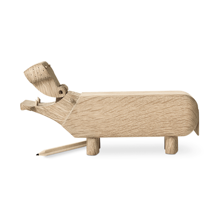 Kay Bojesen Hippo, Oak, H: 3.5"