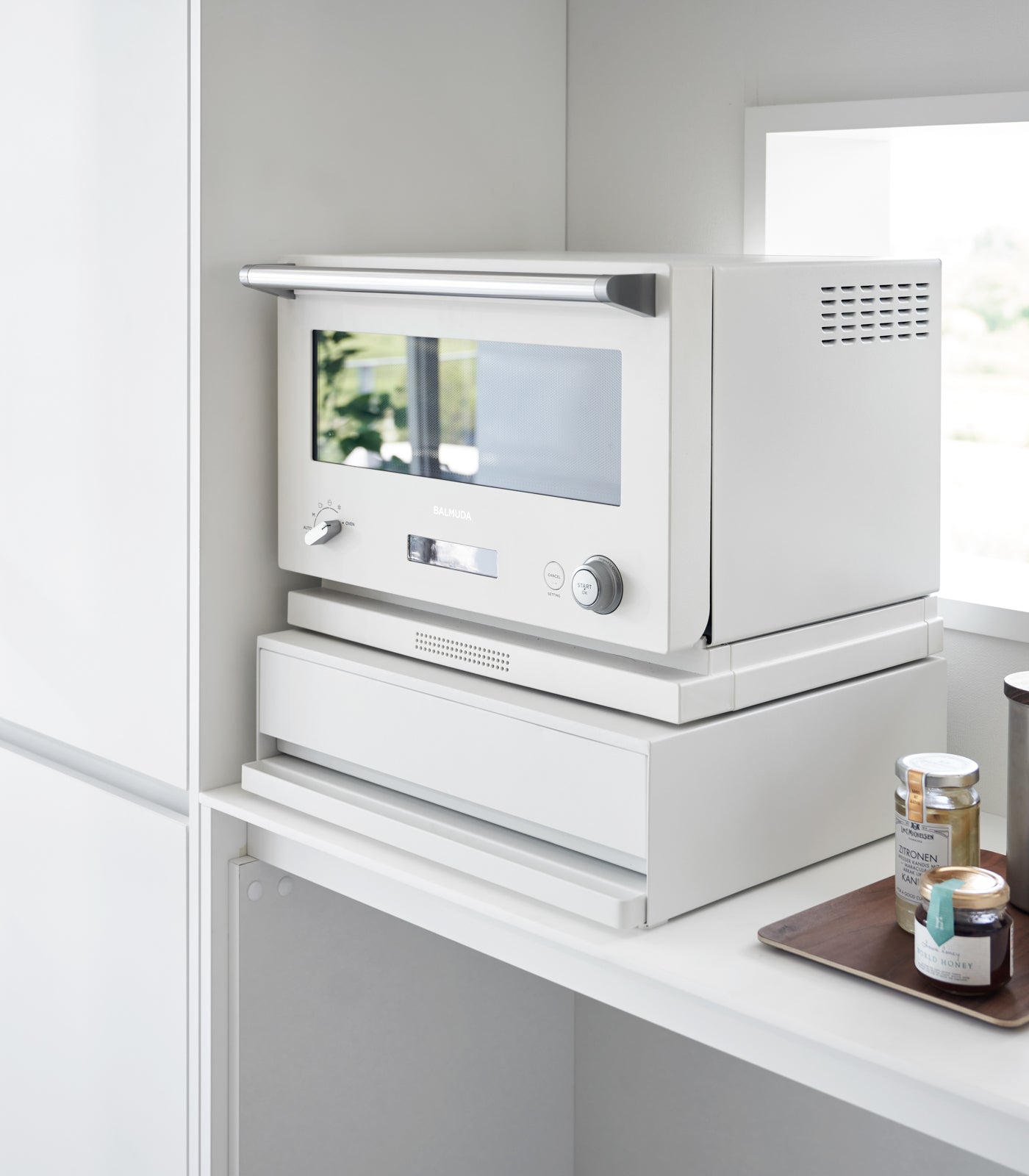 Yamazaki Home Countertop Drawer with Pull-Out Shelf