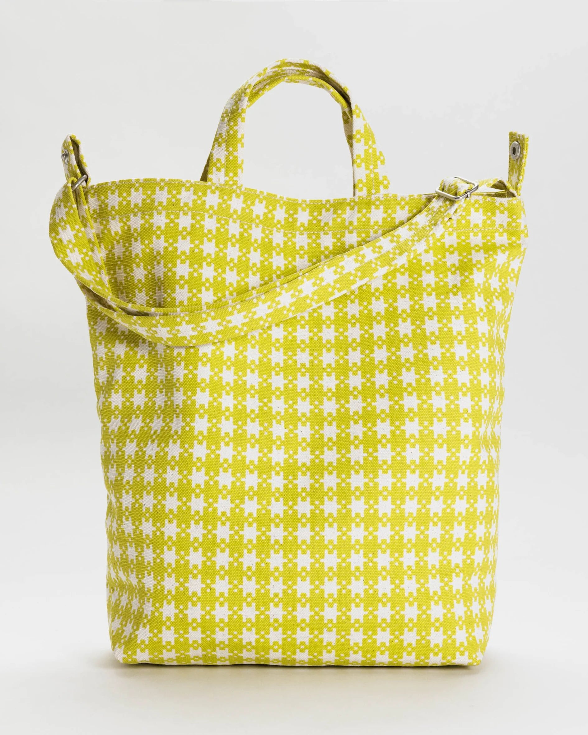 Brown Gingham Tote Bag Checkered Shopping Bag Reusable 
