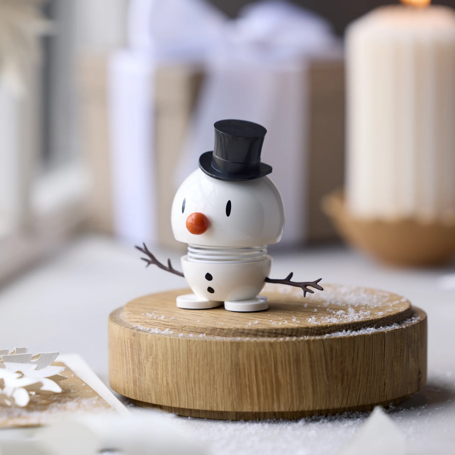Hoptimist Holiday Snowman S White