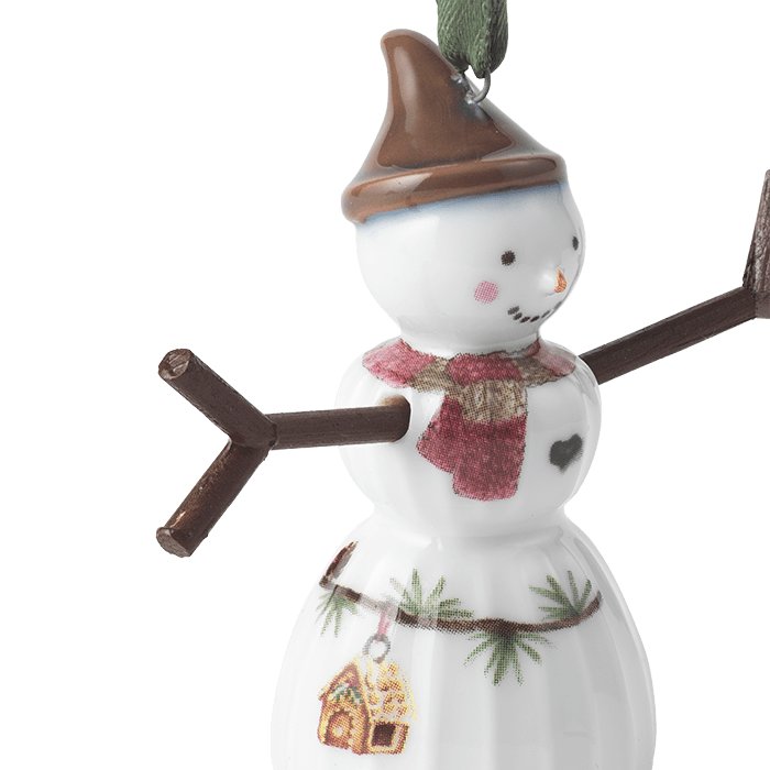 Kähler Hammershøi Christmas Hanging Snowgirl, H: 2.6"