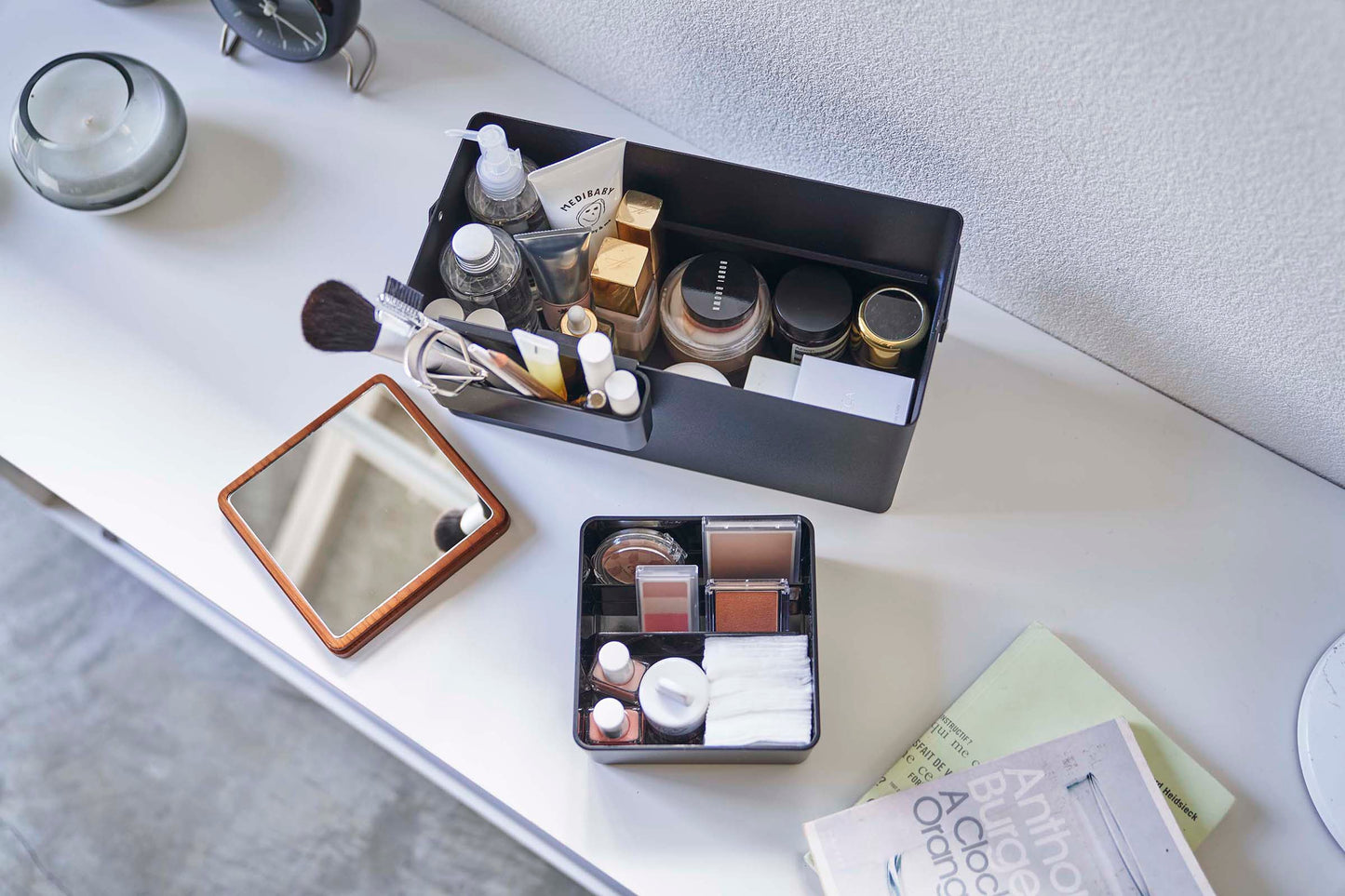 Yamazaki Home Makeup Organizer with Mirror