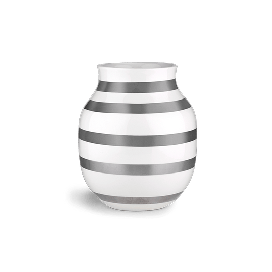 Kähler Omaggio Vase, Silver, H: 7.9"