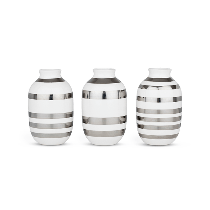 Kähler Omaggio Vase Miniature, Silver, H: 3.3"
