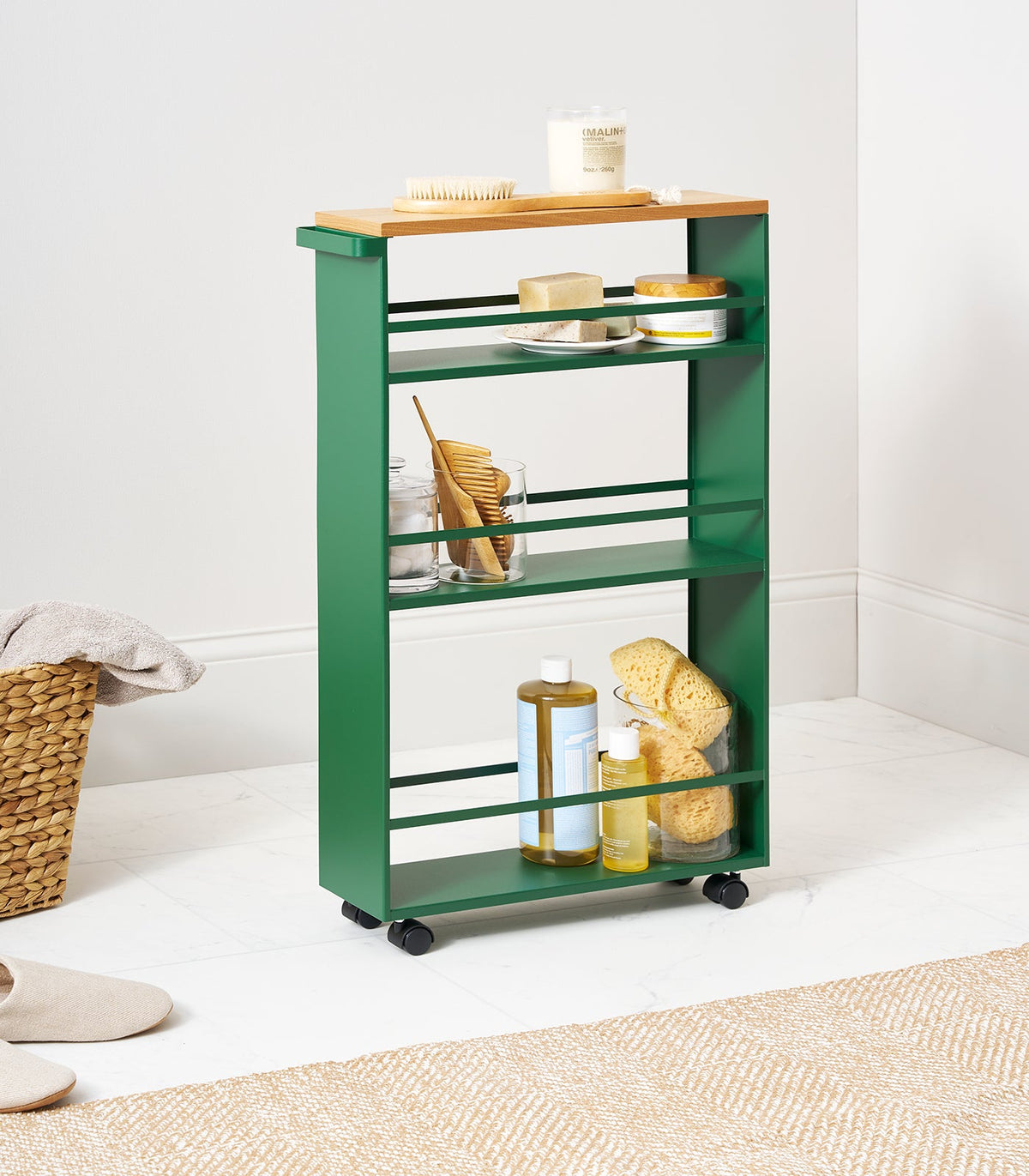 Slim Storage Cart (32" H)  - Steel