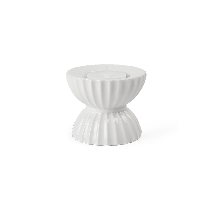 Lyngby Porcelæn Tura Candleholder, H: 2.6"