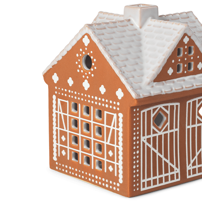 Kähler Gingerbread Lighthouse Christmas Stable, H: 4.5"