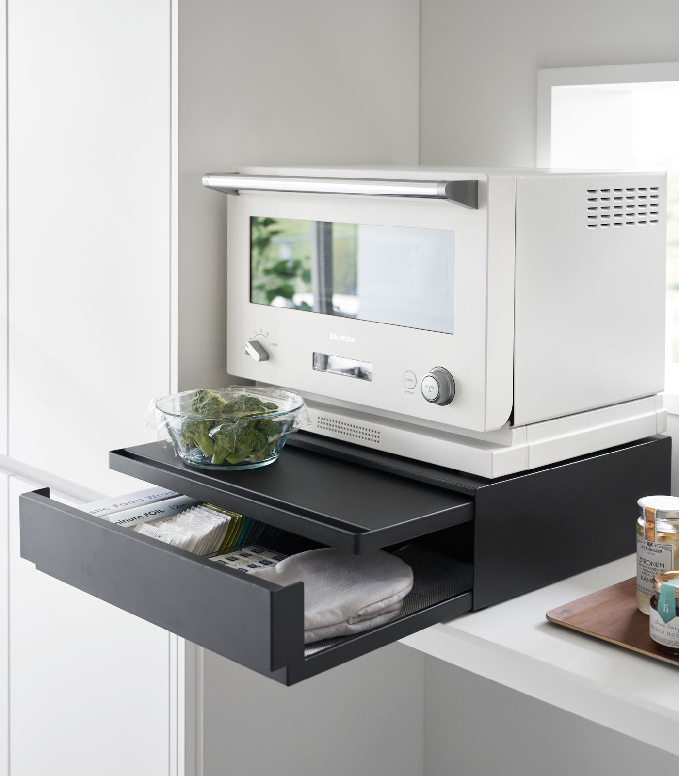 Yamazaki Home Countertop Drawer with Pull-Out Shelf