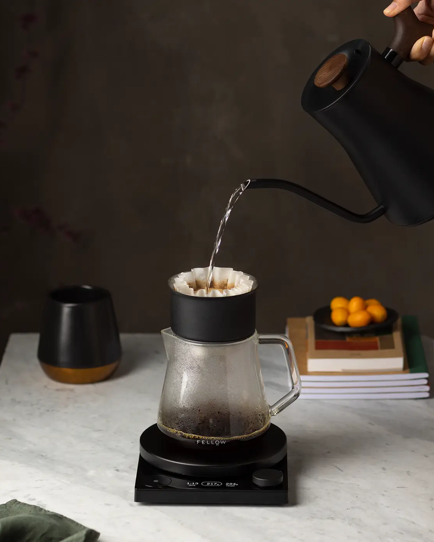 | Matte Black + Walnut