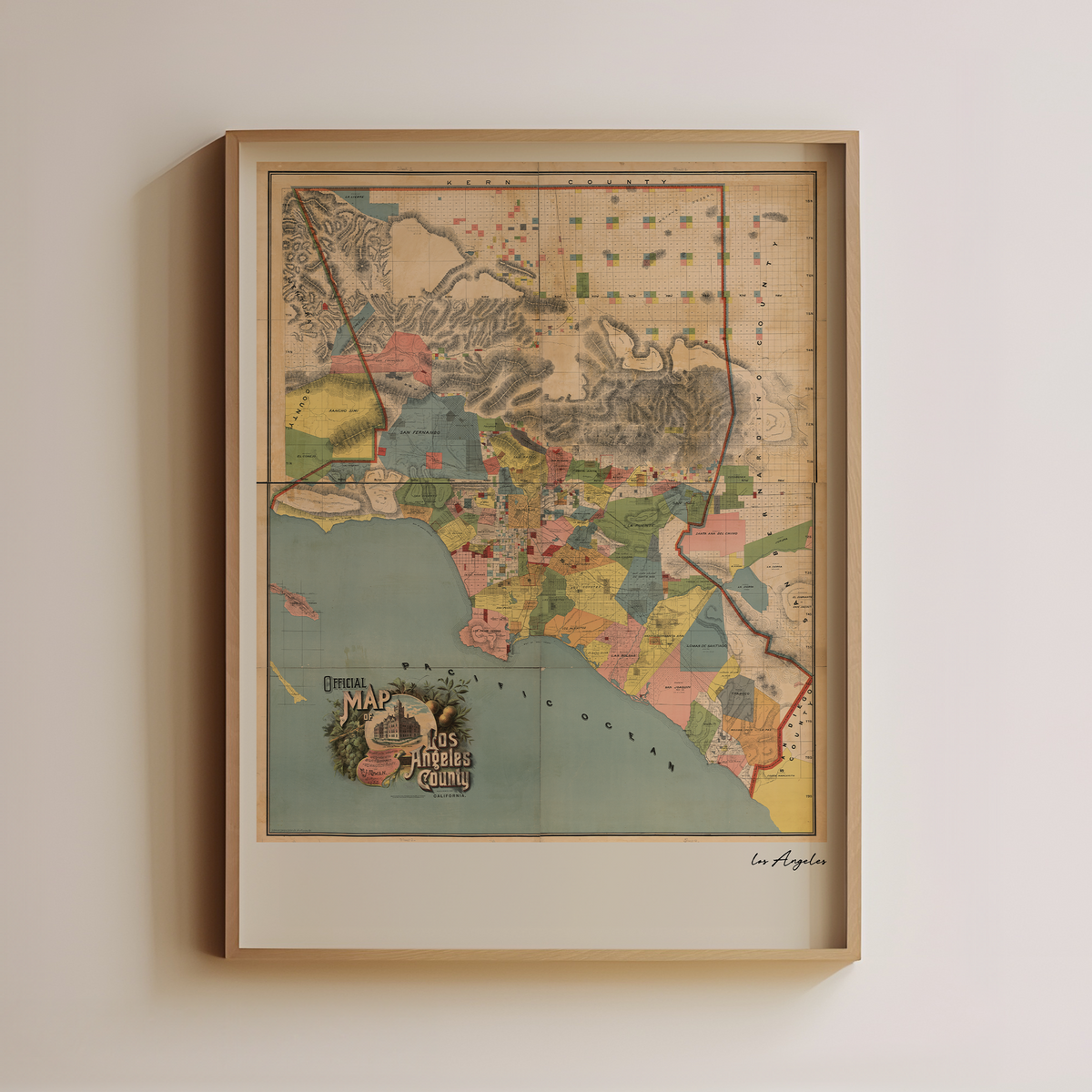 Los Angeles Vintage Map
