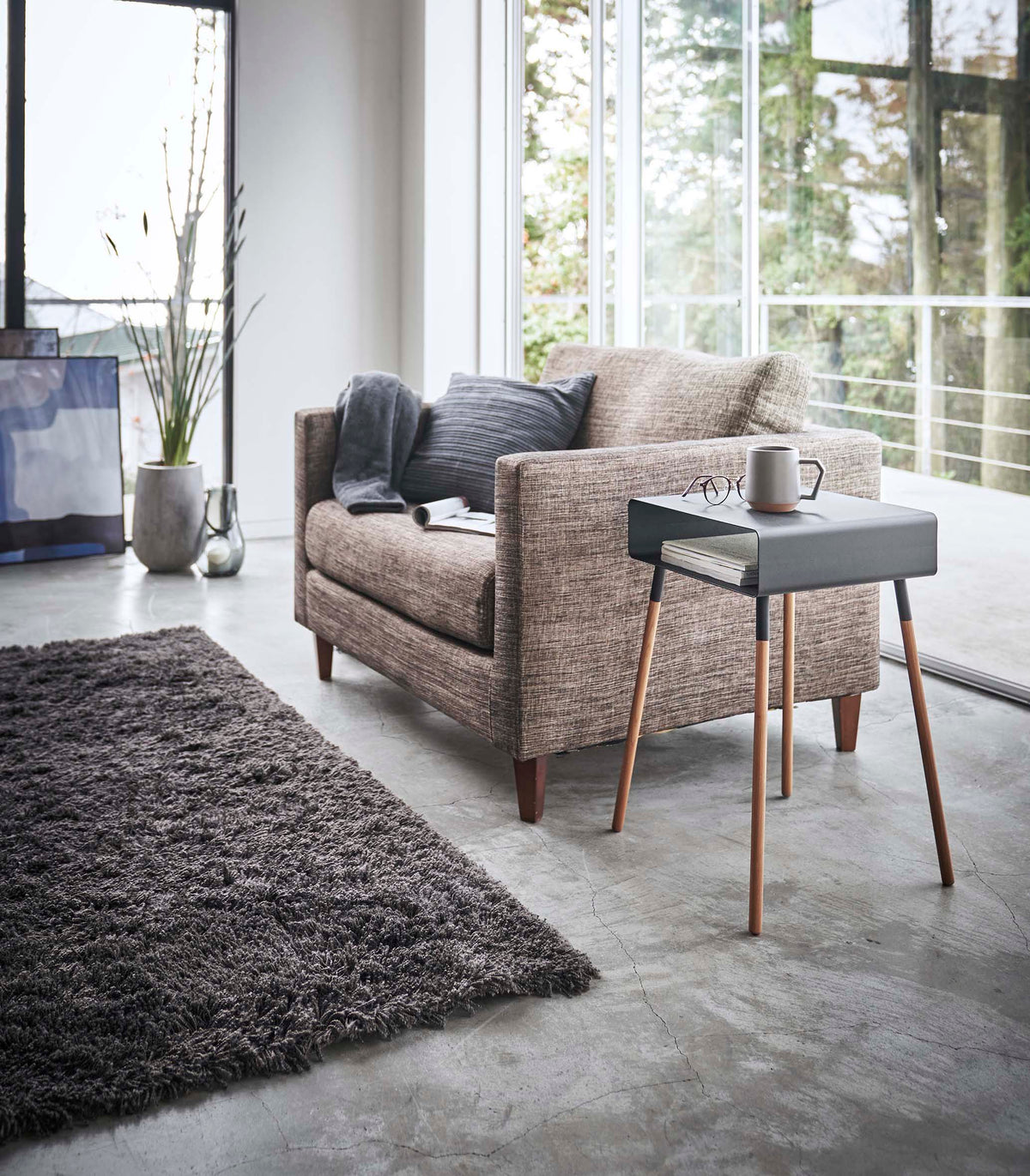 Storage Table - Tall (23" H)  - Steel + Wood