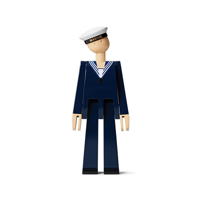 Kay Bojesen Marine, Dark Blue/White, H: 8.1"