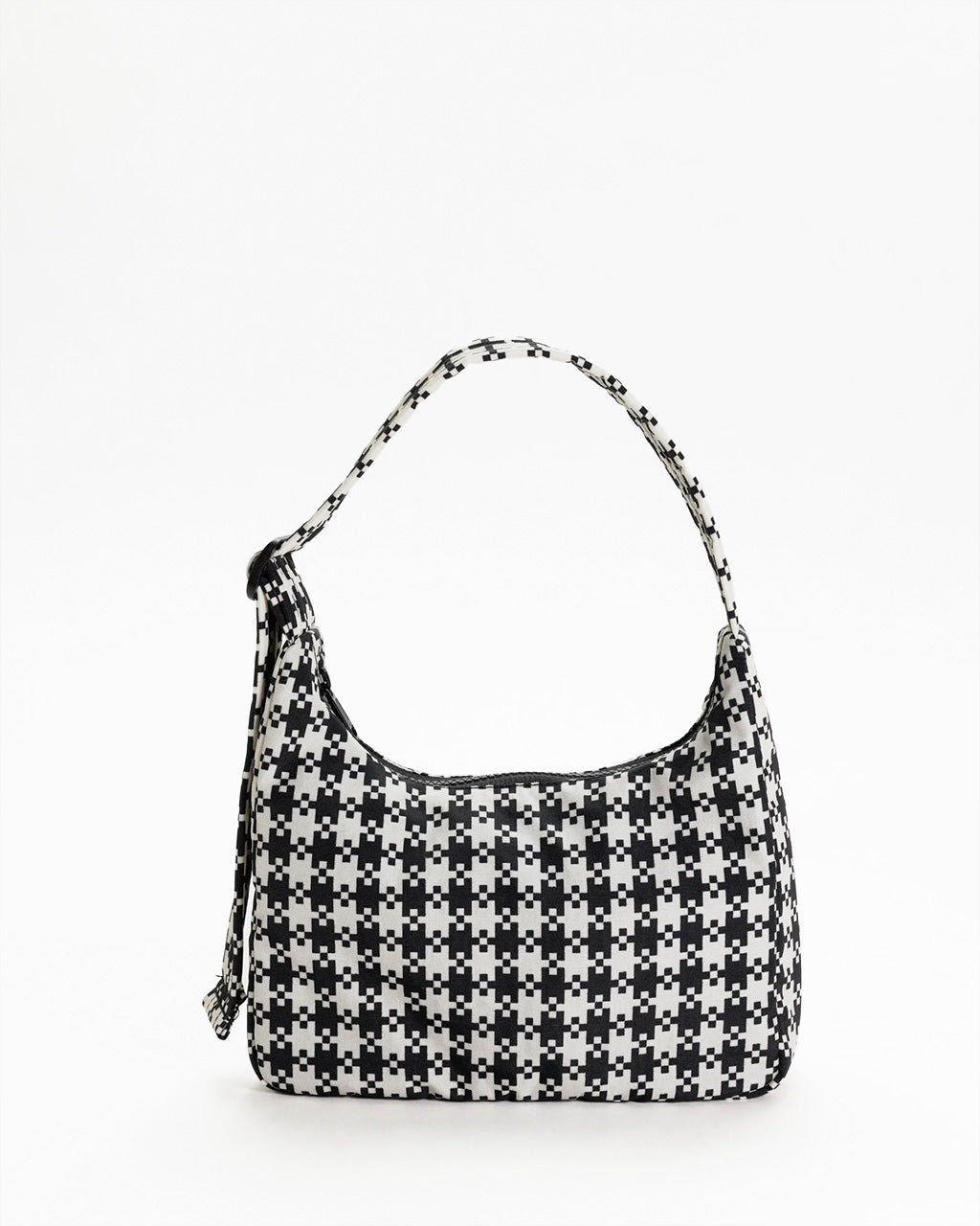 | Black and White Pixel Gingham